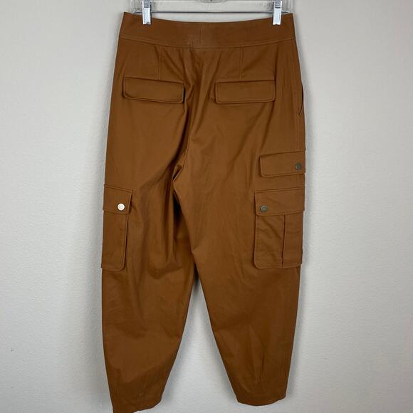 Alice + Olivia Brown Faux Suede Cargo Pants 10 - Picture 4 of 8